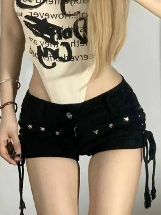 Skinny Lace-up Streetwear Grunge Leisure