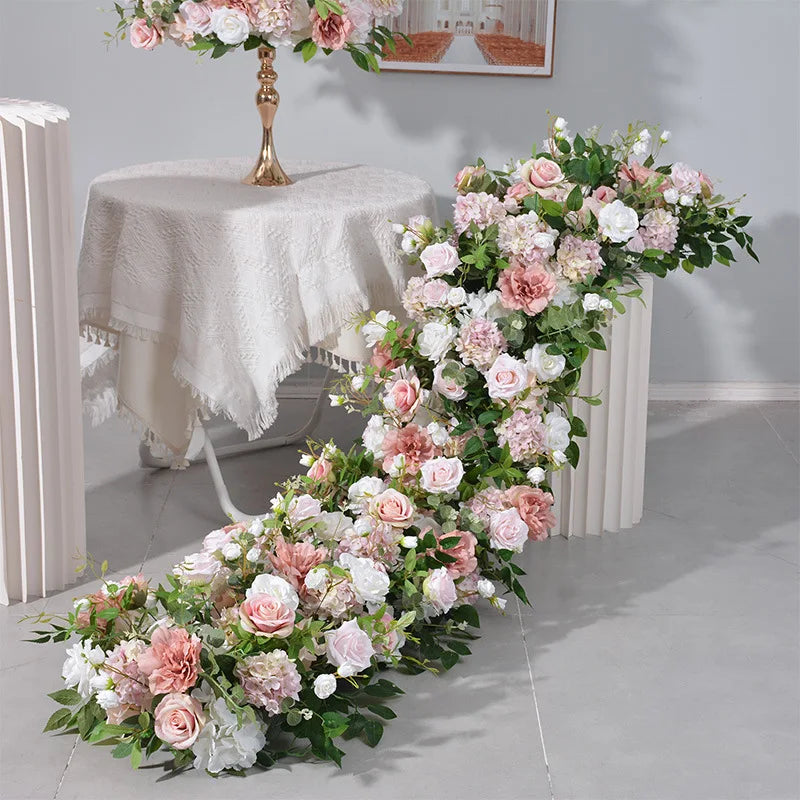 Uflower Pink Rose Artificial Ball Table Centerpiece for Event Decor Silk Flowers