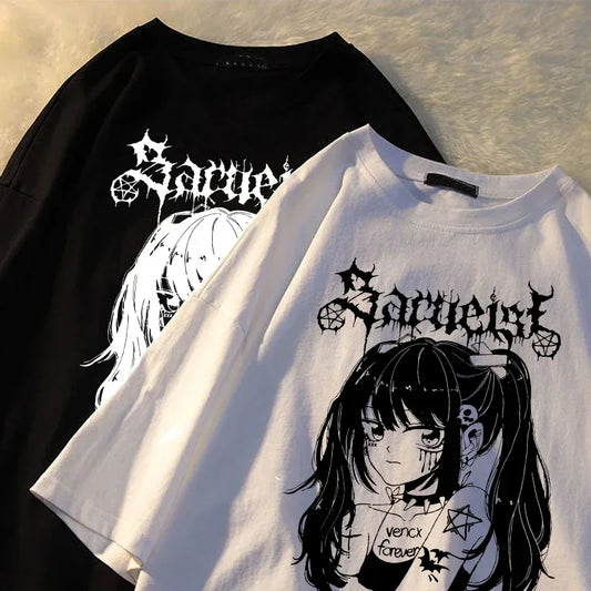 Loose Harajuku Punk Girl Oversized T-shirt
