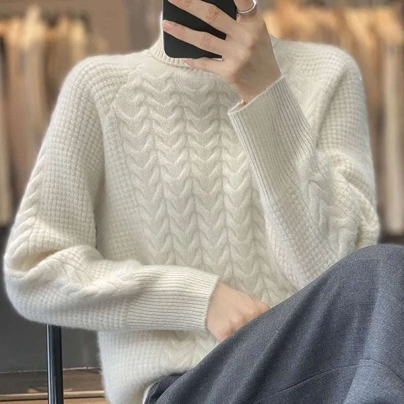 Fashion Cashmere Turtleneck Autumn Knitted Sweater