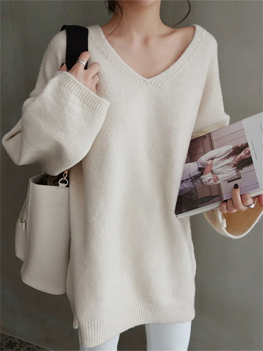Knitted Winter Oversize Vintage Sweater Top