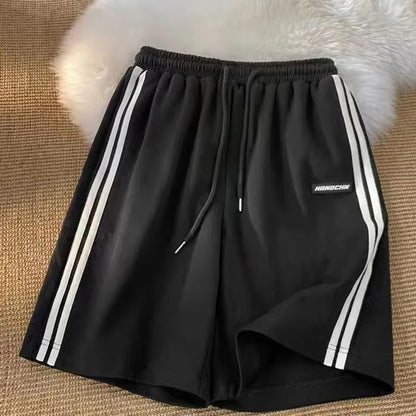 Summer Korean Strippped Loose Sport Shorts