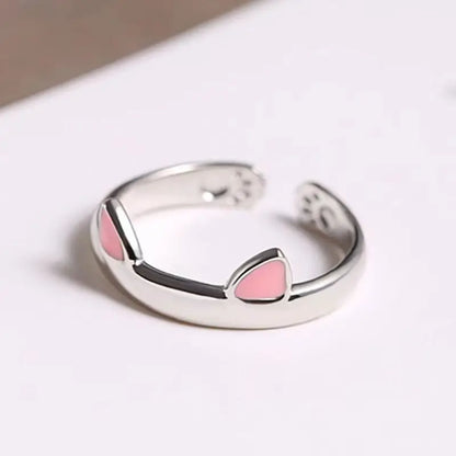 Cute Cat Ear Paw Finger Rings