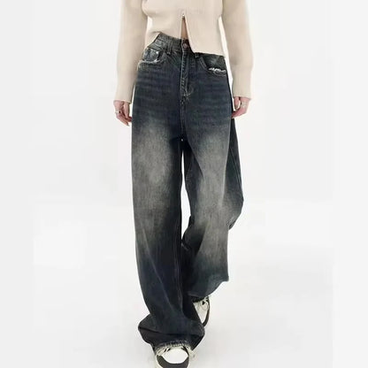 New Style Y2K Streetwear Retro Dust High Waist Jeans