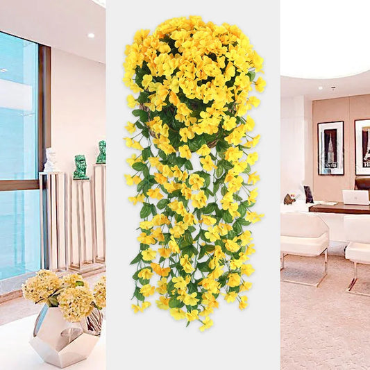 Multicolored Artificial Flower Hanging Orchid Wall Decoration