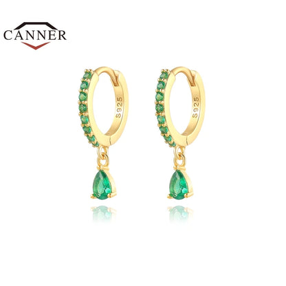 925 Sterling Colorful Multi-Styled/Color Small Round Drop Earrings