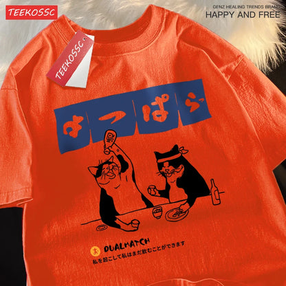 Sushi Bar Harajuku Graphic Cat Tee