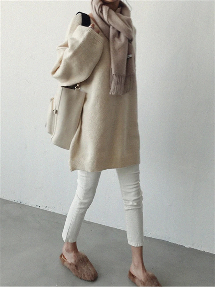 Knitted Winter Oversize Vintage Sweater Top