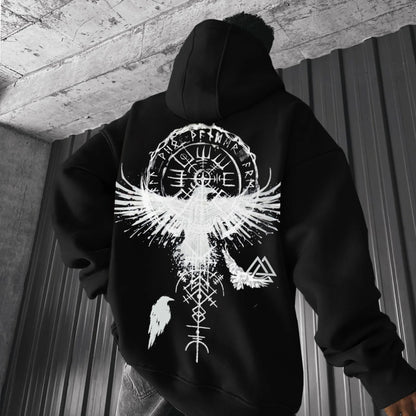 Luxury Bird Sigil Round Neck Hoodie