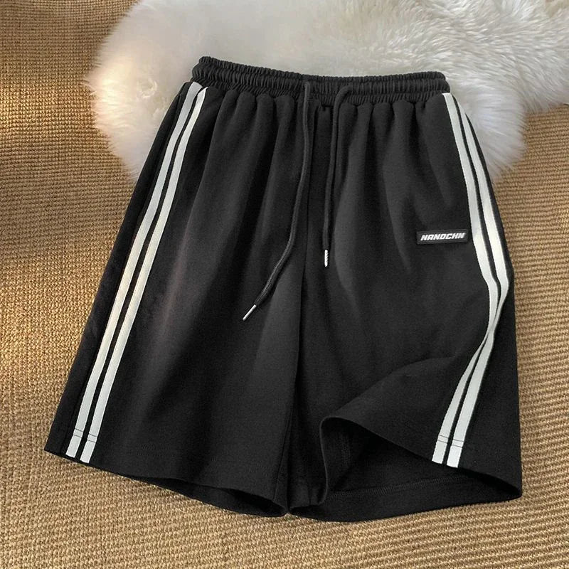 Summer Korean Strippped Loose Sport Shorts