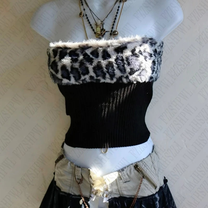 Goth Vintage Sexy Top High Street Punk Crop Top
