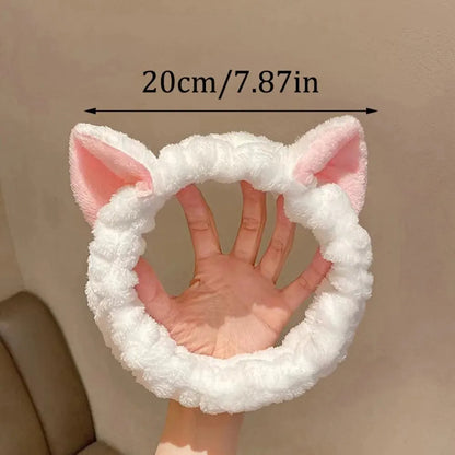 Soft Coral Cat Plush Headband