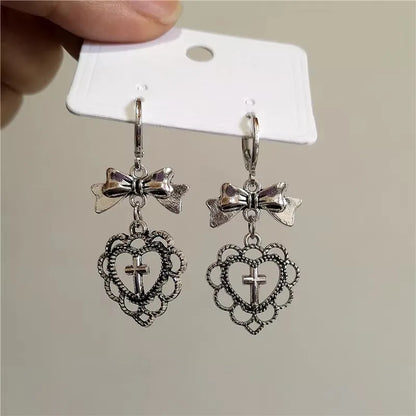 Y2K Bowknot Korean Fashion Cute Hoop Earring Fashion Set Pieces