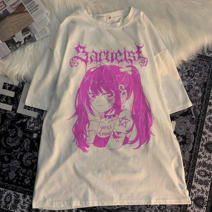 Loose Harajuku Punk Girl Oversized T-shirt