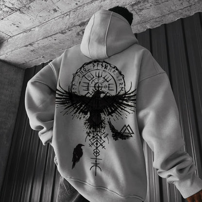 Luxury Bird Sigil Round Neck Hoodie