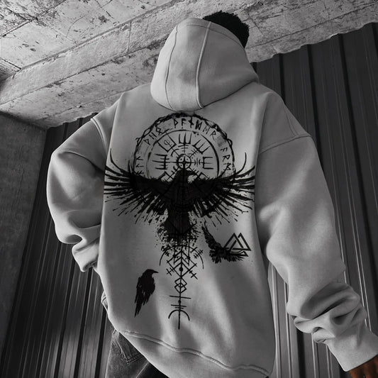Luxury Bird Sigil Round Neck Hoodie