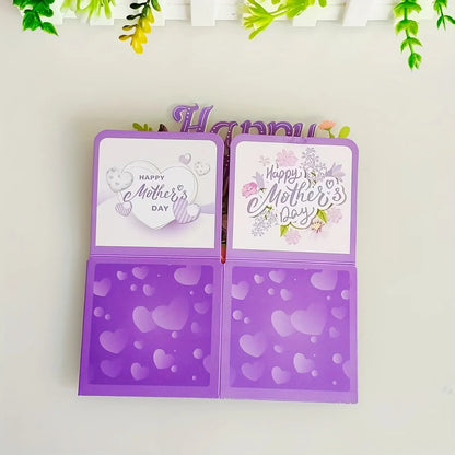 3D Mother's Day Purple Pop-Up Greeting Card