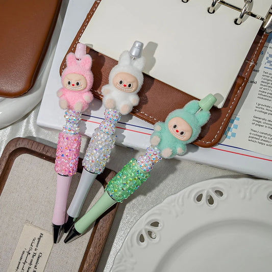 Kawaii Rhinestone Beaded String Ballpoint Pens