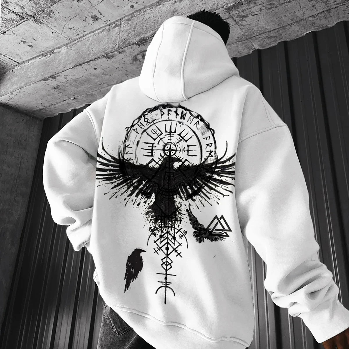 Luxury Bird Sigil Round Neck Hoodie