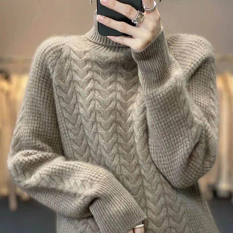 Fashion Cashmere Turtleneck Autumn Knitted Sweater