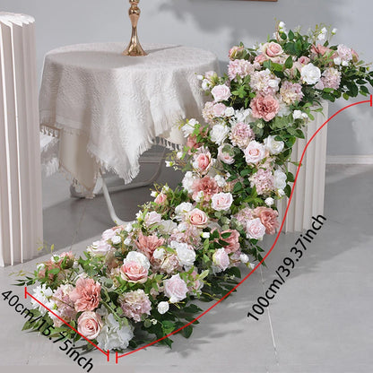 Uflower Pink Rose Artificial Ball Table Centerpiece for Event Decor Silk Flowers