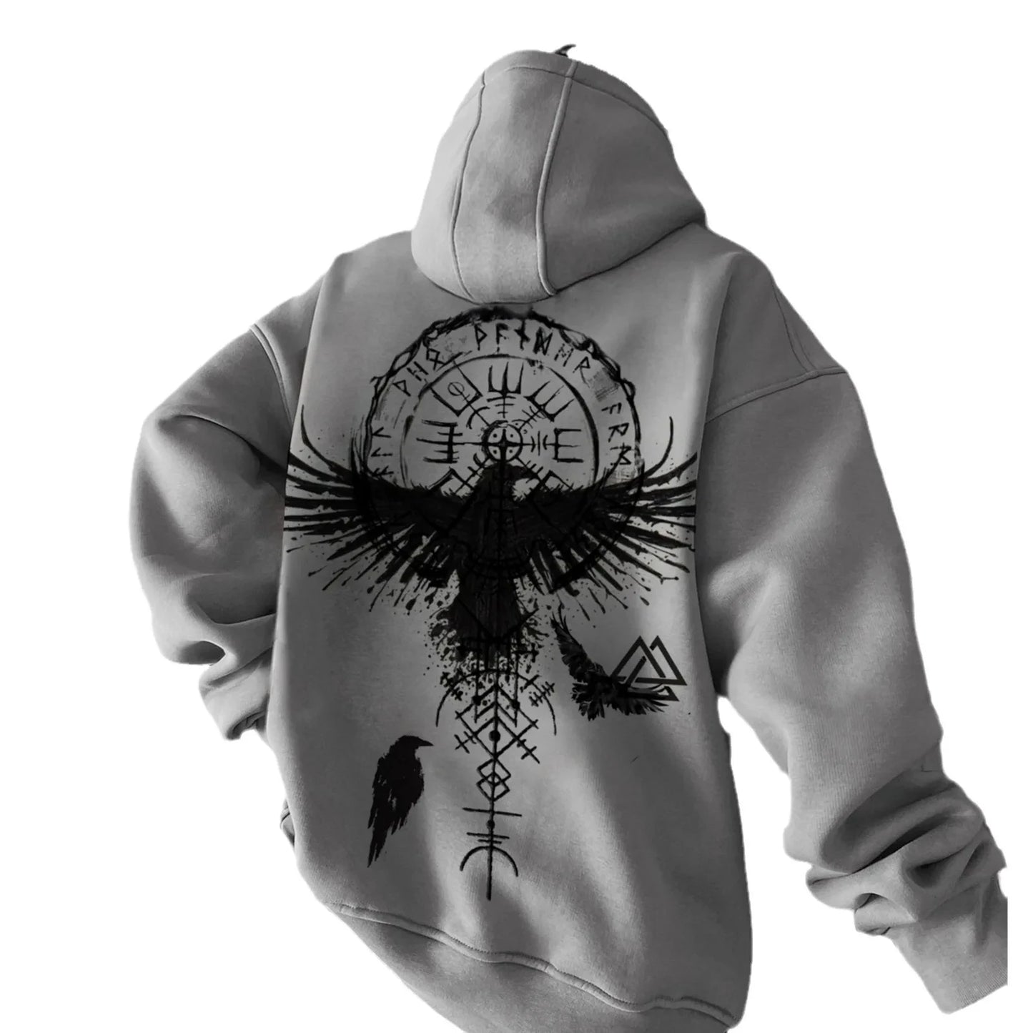 Luxury Bird Sigil Round Neck Hoodie