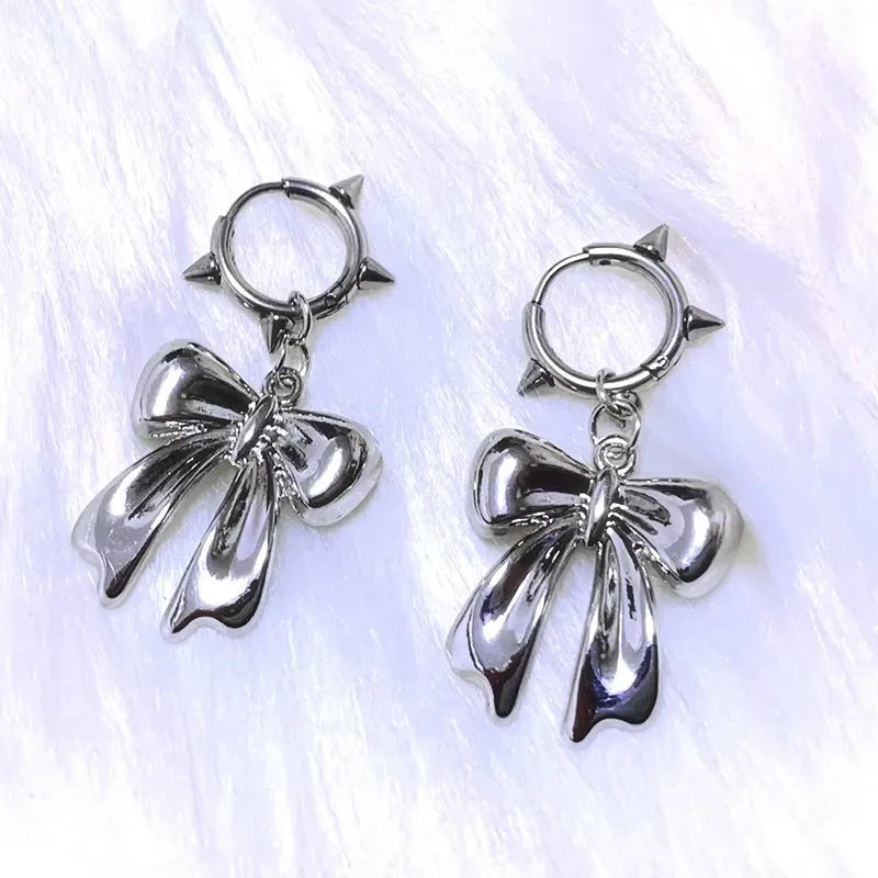 Y2K Bowknot Korean Fashion Cute Hoop Earring Fashion Set Pieces