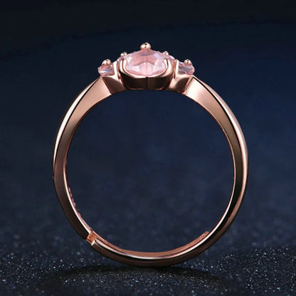 Small Cat Claw Rose Gold Crystal Ring