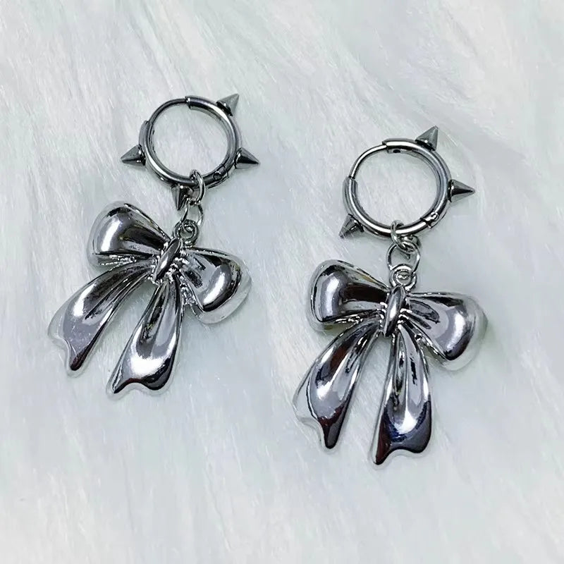 Y2K Bowknot Korean Fashion Cute Hoop Earring Fashion Set Pieces
