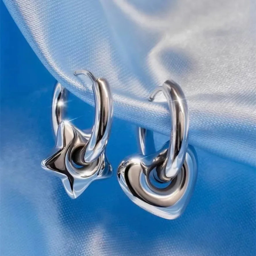 Y2K Bowknot Korean Fashion Cute Hoop Earring Fashion Set Pieces