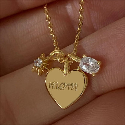 Mother's Day Necklace Love Pendant 18K Collar