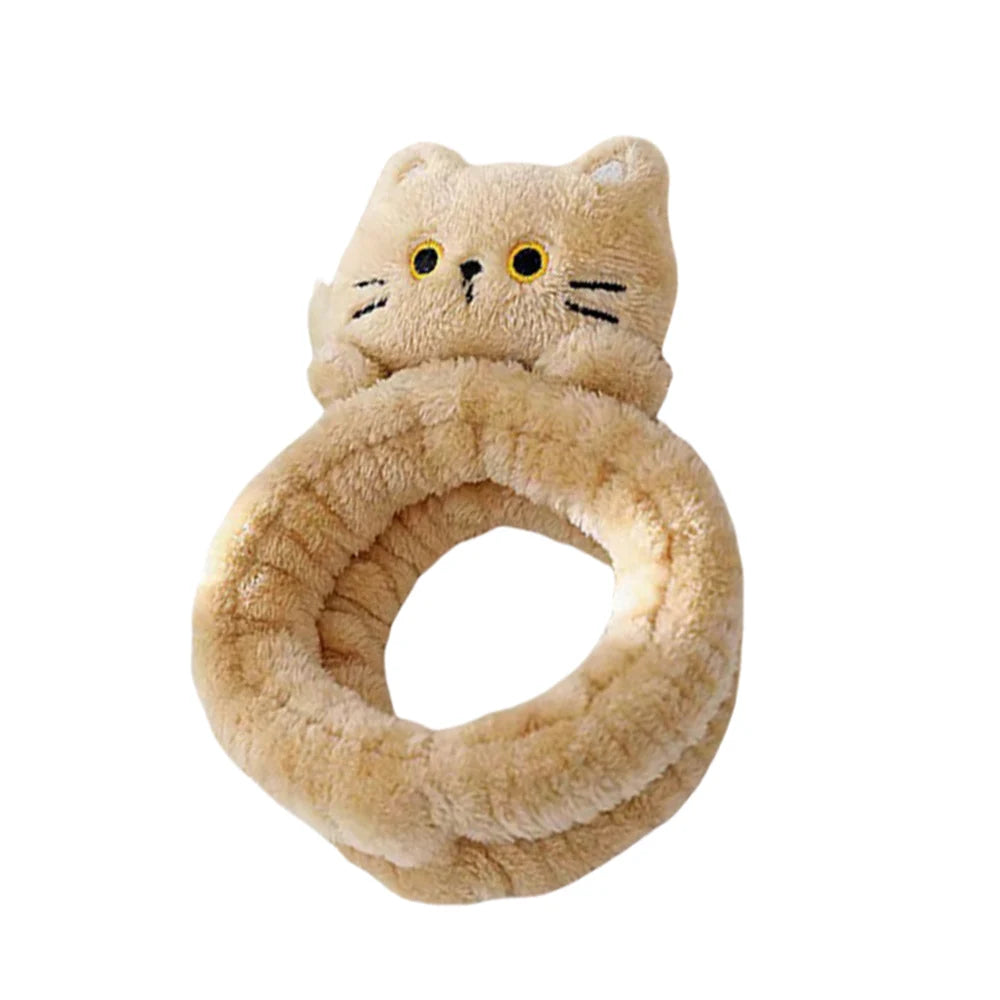Cat Coral Fleece Makeup Head Band