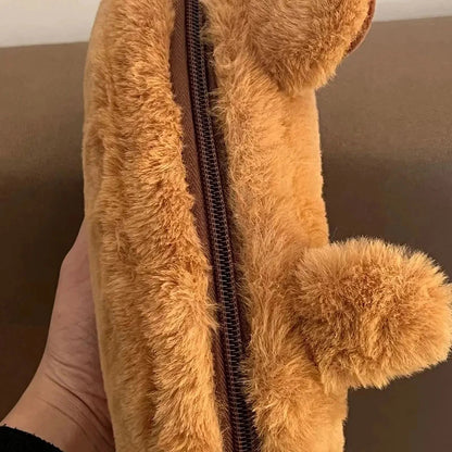 Plush Capybara Animal Cartoon Pencil Storage Bag