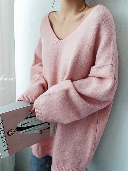 Knitted Winter Oversize Vintage Sweater Top