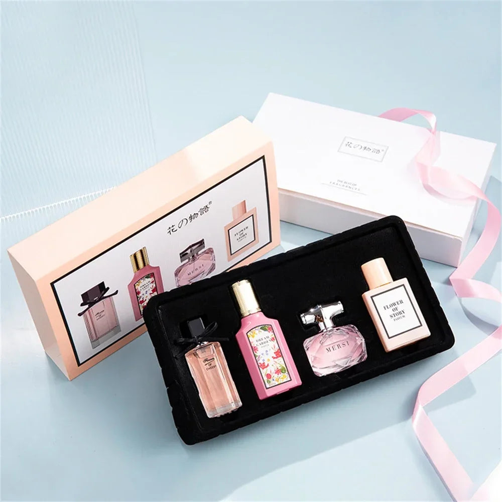 Women's High-Quality 110ML Eau De Parfum Set - Floral Scent Lasting Fragrance Four Piece Gift Box Perfume Set