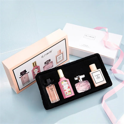 Women's High-Quality 110ML Eau De Parfum Set - Floral Scent Lasting Fragrance Four Piece Gift Box Perfume Set