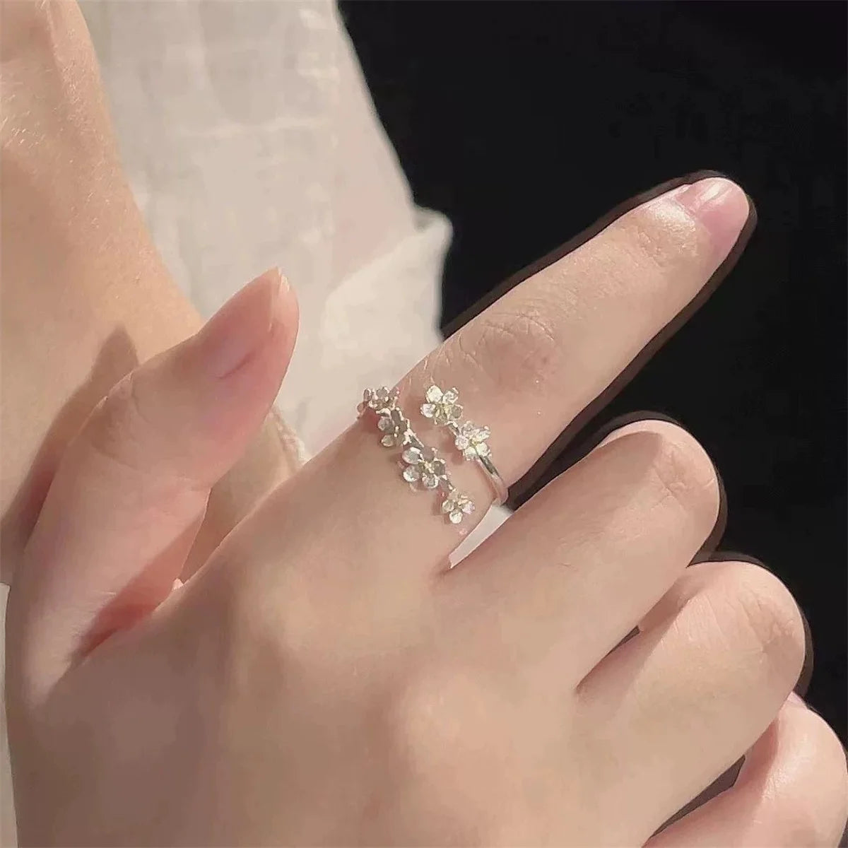 Summer Vintage Flower Rings