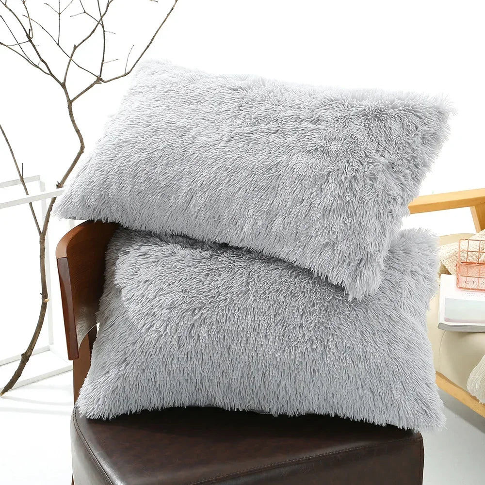 1pc Soft Fur Multi-Colored Pillow Covers