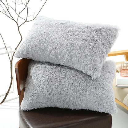 1pc Soft Fur Multi-Colored Pillow Covers