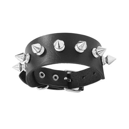 Dark Gothic Punk Star Leather Bracelet Sets