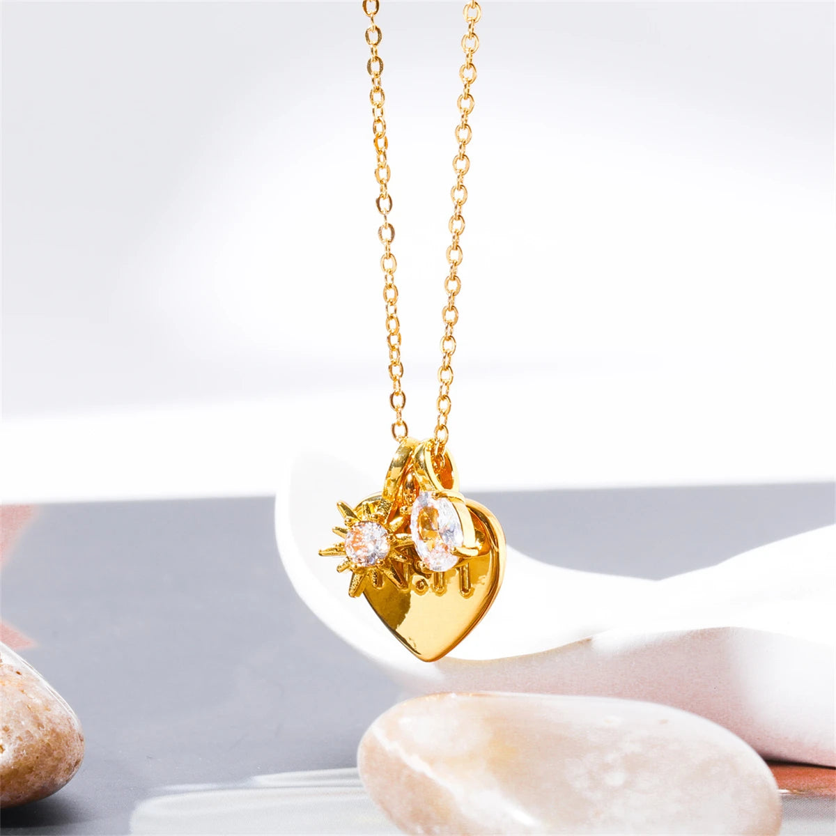 Mother's Day Necklace Love Pendant 18K Collar