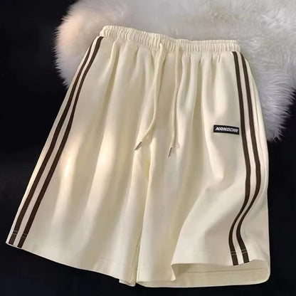 Summer Korean Strippped Loose Sport Shorts