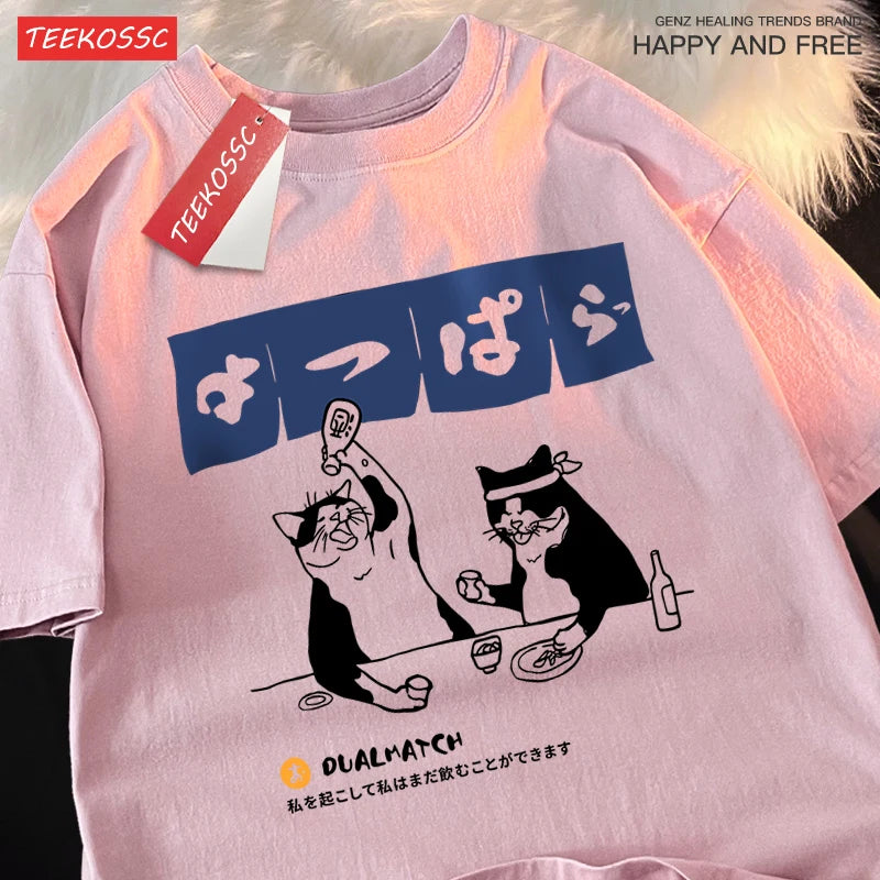 Sushi Bar Harajuku Graphic Cat Tee