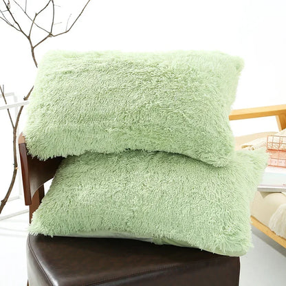 1pc Soft Fur Multi-Colored Pillow Covers