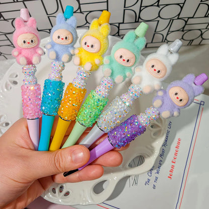 Kawaii Rhinestone Beaded String Ballpoint Pens