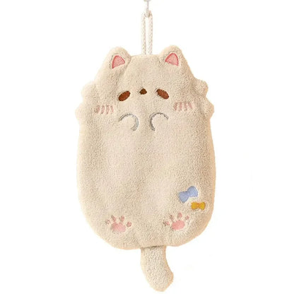 Cartoon Tanuki Cat Hanging Towels