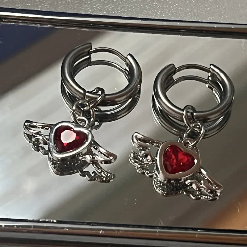Y2K Bowknot Korean Fashion Cute Hoop Earring Fashion Set Pieces