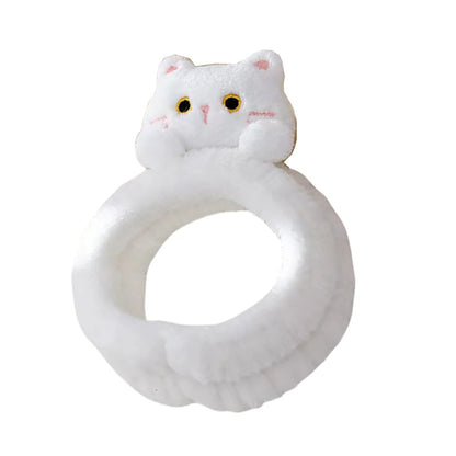 Cat Coral Fleece Makeup Head Band