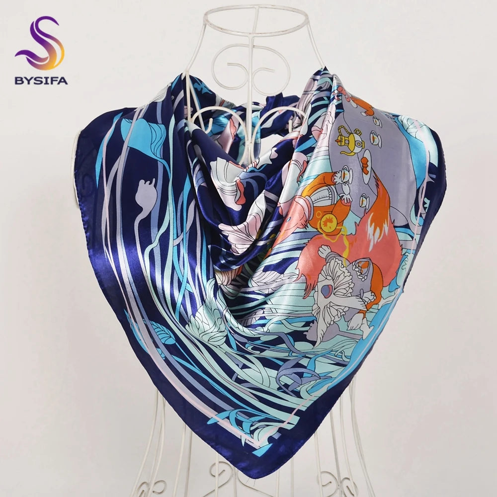 Silk Printed Rose Scarf