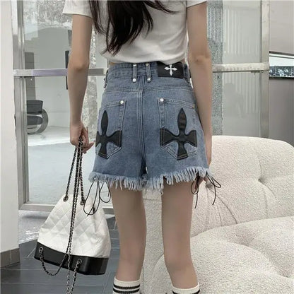 Y2K Cross Pocket High Waist Emo Streetwear Shorts